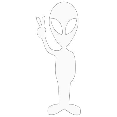 Alien Car Decal Waterproof Sticker Outdoor Extra Terrestrial Funny Peace UFO Believe for Women Men