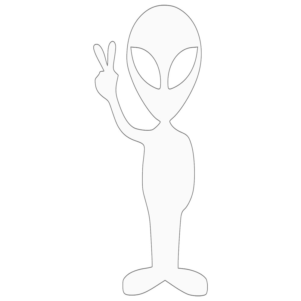 Alien Car Decal Waterproof Sticker Outdoor Extra Terrestrial Funny Peace UFO Believe for Women Men