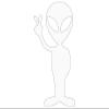 Alien Car Decal Waterproof Sticker Outdoor Extra Terrestrial Funny Peace UFO Believe for Women Men view 1