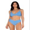 Swim Systems Maya Underwire Women's Swimsuit Blue Bikini Top, Blue Poppy, 36D view 3