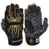 Spiderz 2022 Custom Hybrid Baseball/Softball Batting Gloves, Black/Vegas Gold, X-Large view 1