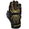 Spiderz 2022 Custom Hybrid Baseball/Softball Batting Gloves, Black/Vegas Gold, X-Large view 2