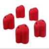 Atomik Rock Climbing Holds Set of 5 Small Screw-On Heart Footholds in Red view 3