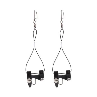 2pcs Adjustable Tension Flat Line Release Clips Thread On Fishing Kites Downriggers Lines with Ball Bearing Swivel