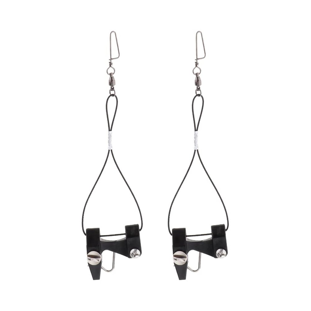 2pcs Adjustable Tension Flat Line Release Clips Thread On Fishing Kites Downriggers Lines with Ball Bearing Swivel
