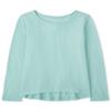 The Children's Place girls Short Sleeve High Low T-shirt T Shirt, Eggshell Blue, XX-Large US view 1