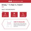 Mcdavid Youth Football Integrated 7 Pad  Compression Tights, Protection for HIPS, Thighs, Tailbone & Knees, Kids view 4