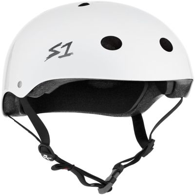 S1 Mega Lifer Helmet for Skateboarding, BMX, and Roller Skating - Extra-Large Fit for Bigger Heads - EPS Fusion Foam, CPSC & ASTM Certified - White Gloss Small (23")