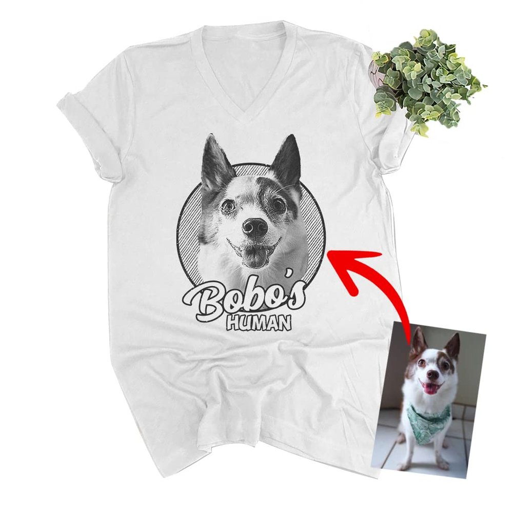 Pawarts Personalized Dog Mom Shirts for Women - Gifts for Animal Lovers Women (XS, White - Black Ink)