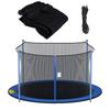 Cliselda 14 ft Trampoline Net Replacement with 4 Poles, 14 Foot Trampoline Netting Replacement, Safety Net for Round Frame Trampoline Enclosure Kit view 1