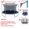 Cliselda 14 ft Trampoline Net Replacement with 4 Poles, 14 Foot Trampoline Netting Replacement, Safety Net for Round Frame Trampoline Enclosure Kit view 3