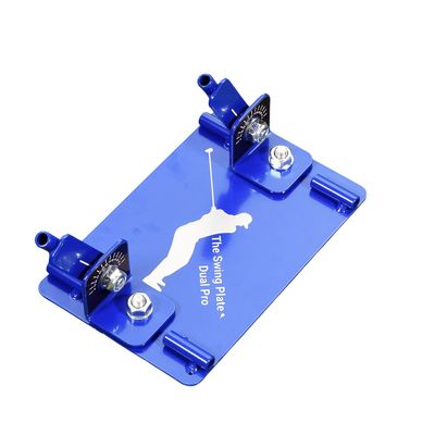 GolfTrainingAids Swing Plate Dual PRO by Jamie Brittain - Swing Analyzer Aid - Fits Standard 8mm Alignment Rod Sticks - Teaching Swing Plane Perfector - Indoor/Outdoor Golfing Practice