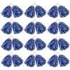 Hooshing 12PCS Pom Poms Cheerleading Blue and Silver Metallic Foil Cheer Pom Poms with Plastic Handles for Rooters Cheering Squard Team Spirit Sports view 1