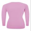 Women's Under Scrubs Long Sleeve T-Shirt Comfort V-Neck Medical Underscrub Tee -Super Soft and Stretchy (Pink, Large) view 2