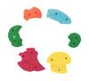 Atomik Rock Climbing Holds 6 Small Screw-On Limestones in Assorted Bright Tones view 1