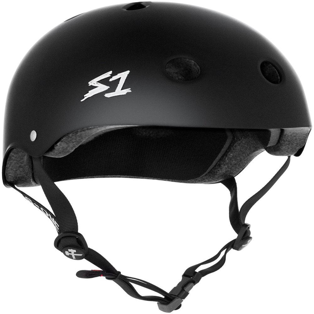 S1 Mega Lifer Helmet for Skateboarding, BMX, and Roller Skating - Extra-Large Fit for Bigger Heads - EPS Fusion Foam, CPSC & ASTM Certified - Black Matte X-Small (22.5")
