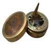 Antique Brass Sundial Compass Camping Compass Handmade Marine Pocket Compass Nautical Brass Antique Compass Decor by Allorytech view 1