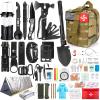 Survival Kit, 250Pcs Survival Gear First Aid Kit with Molle System Compatible Bag and Emergency Tent, Emergency Kit for Earthquake, Outdoor Adventure, Hiking, Hunting, Gifts for Men Women view 1
