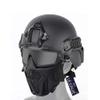 Tactical Airsoft PJ Helmet and Full Face Protection Airgun Mask,with Detachable Anti-Fog Goggles for BB Gun Paintball CS Game view 1
