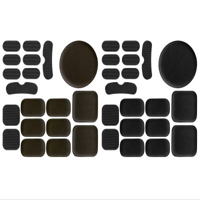 Universal Airsoft Helmet Pads, Tactical Helmet Replacement Foam Padding Kits Bicycle Accessories Mats for Fast Mich CS ACH FMA USMC PASGT (38pcs Black + Coffee)