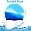 3 Pieces Kids Swim Caps for Long Hair Silicone Swimming Cap for Girls Boys Kids Teens with Long Curly Hair Braids Dreadlocks Large Waterproof Swim Hat (Mixed Colors) view 2