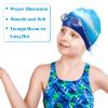 3 Pieces Kids Swim Caps for Long Hair Silicone Swimming Cap for Girls Boys Kids Teens with Long Curly Hair Braids Dreadlocks Large Waterproof Swim Hat (Mixed Colors) view 4
