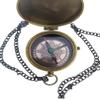 Antique Brass Compass with Chain Locket and Leather Case Be Strong Engraved Camping Compass Handmade Marine Pocket Compass Nautical A Great Gift Item for Decor by ALLORY TECH view 2