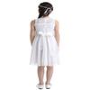 Jhaoyu Kids Flower Girls Dress Sleeveless Lace Floral Party Dresses Wedding Pageant Formal Prom Ball Gown Ivory 10 Years view 3