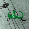 Lamehfyo Compound Bow Release Aid Thumb Release 3/4 Fingers Adjustable Automatic Archery Thumb Release Trigger for Outdoor Archery Hunting Training (Green) view 3