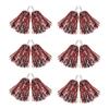 Hooshing 12PCS Pom Poms Cheerleading Red and Silver Metallic Foil Cheer Pom Poms with Plastic Handles for Rooters Cheering Team Spirit Sports view 1