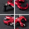 Lamehfyo Compound Bow Release Aid Thumb Release 3/4 Fingers Adjustable Automatic Archery Thumb Release Trigger for Outdoor Archery Hunting Training (Red) view 3