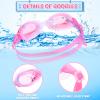 8 Pieces Silicone Swim Caps for Kids Girls Cute Unicorn Mermaid Swimming Caps Age 6-14 with Goggles Ear Plug Nose Clip Unisex Bathing Cap for Long and Short Hair Children Boys Girls Toddler view 3
