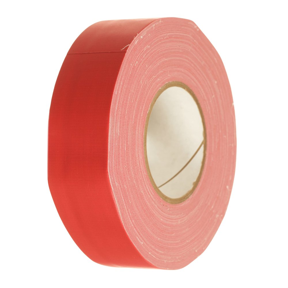 Outdoor Gaffer's Style Cloth Pickleball Court Tape, 2 Inches Wide, 204 Feet Long, Ultra Durable (Red)
