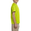 JustBlanks Youth Short Sleeve Casual Tee Shirt - Regular-fit Dri-Power Active Lightweight Crew Neck T-Shirt for Big Boys - Safety Green - M view 3