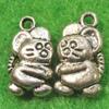 50Pcs. WHOLESALE Tibetan Silver 2-Sided MOUSE Charms Pendant Earring Drop Q0006 charm original view 4
