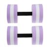 Sewroro Water Dumbbells Lightweight Aquatic Exercise Dumbells EVA Water Barbells Hand Bar for Pool Fitness Exercise Water Aerobics 2PCS (Purple) view 1