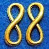 50Pcs. WHOLESALE Tibetan Antique Gold INFINITY Symbol Charms Connectors Q0889 charm original view 1