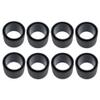 8 Pcs Black Rubber Fishing Rod Holder Tube Insert Protector, Fit 2" Tube(50mm to 51mm) view 1