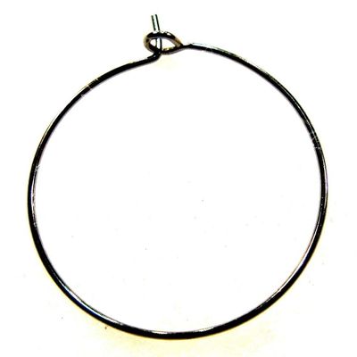 100Pcs. WHOLESALE Black Earring HOOPS 30mm / 1-1/4" Tibetan Glass Rings Q0662 charm original