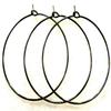 100Pcs. WHOLESALE Black Earring HOOPS 30mm / 1-1/4" Tibetan Glass Rings Q0662 charm original view 3