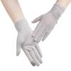 IPENNY Women Sun UV Protection Driving Gloves Summer Short Floral Lace Anti-Skid Screentouch Gloves Elegant Sunblock Gloves view 1