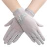IPENNY Women Sun UV Protection Driving Gloves Summer Short Floral Lace Anti-Skid Screentouch Gloves Elegant Sunblock Gloves view 3