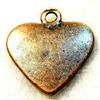 10Pcs. Tibetan Antique Copper "Made w/Love" HEART Charms Jewelry Tags H171 charm original view 2