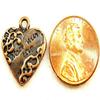 10Pcs. Tibetan Antique Copper "Made w/Love" HEART Charms Jewelry Tags H171 charm original view 3