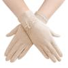 IPENNY Women Sun UV Protection Driving Gloves Summer Short Floral Lace Anti-Skid Screentouch Gloves Elegant Sunblock Gloves view 3