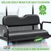 10L0L Deluxe Golf Cart Rear Seat Replacement Cushion, Soft Back Seat Cushion for Yamaha, EZGO RXV TXT, Club Car DS precedent and other 4&6 passengers Golf Carts with Flip Rear Seats view 2