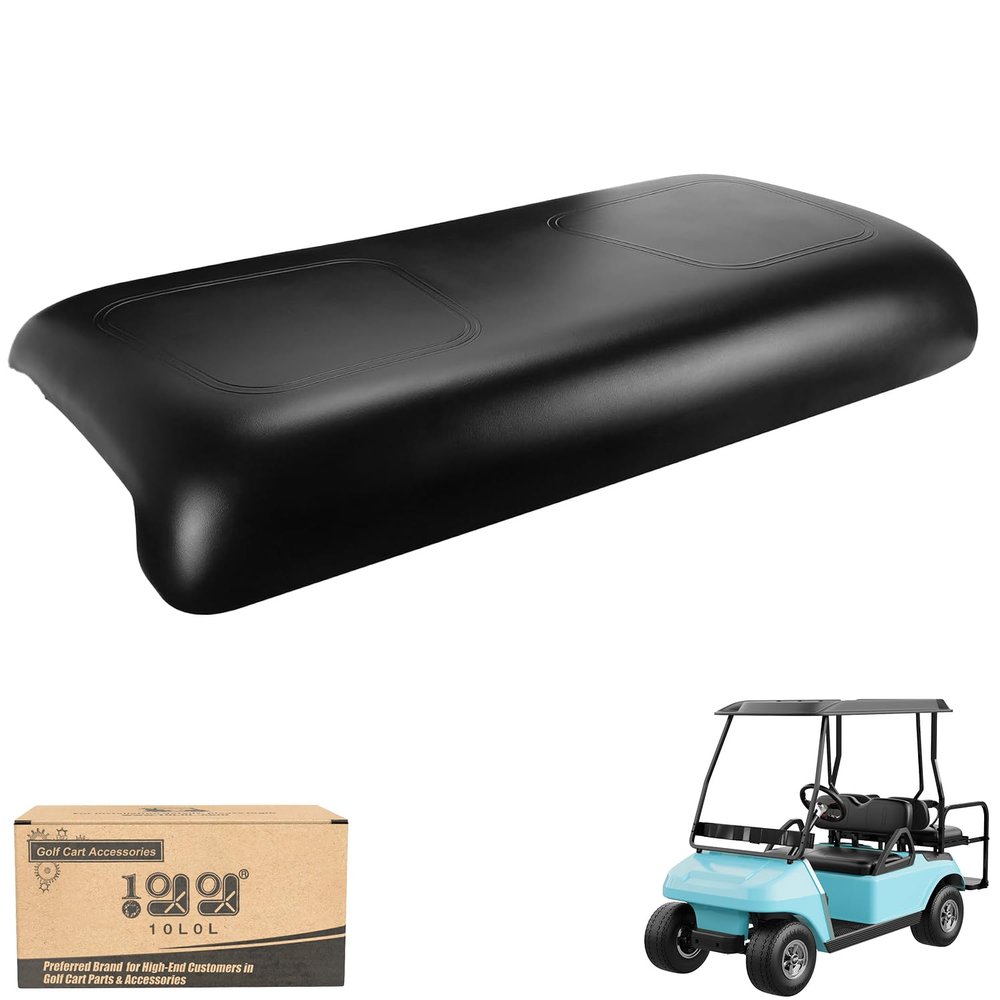 10L0L Front Seat Bottom Assembly for Club Car DS 2000.5-up Golf Cart, Factory Style Replacement Cushions, Black