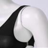 ACSUSS Womens Scoop Neck High Cut Bodysuit Glossy Bathing Suit Swimwear Sleeveless Leotard Nightwear Black One Size view 4