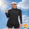TACVASEN Women's 1/4 Zip Pullover Golf Shirts UPF 50+ Long Sleeve Sun Protection Shirts Athletic Tops Black, XL view 2