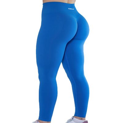 AUROLA Workout Leggings for Women Seamless Scrunch Tights Tummy Control Gym Fitness Girl Sport Active Yoga Pants (XS, Diva Blue)